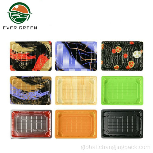 Sushi Food Container Ever Green Recyclable Plastic Japanese Sushi Food Container Supplier